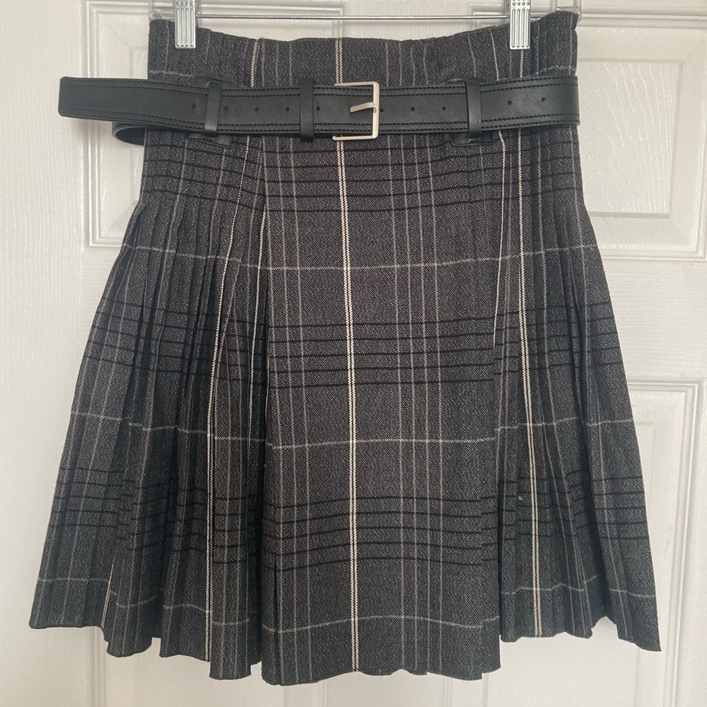 Houndstooth Christian Dior Belted Skirt
